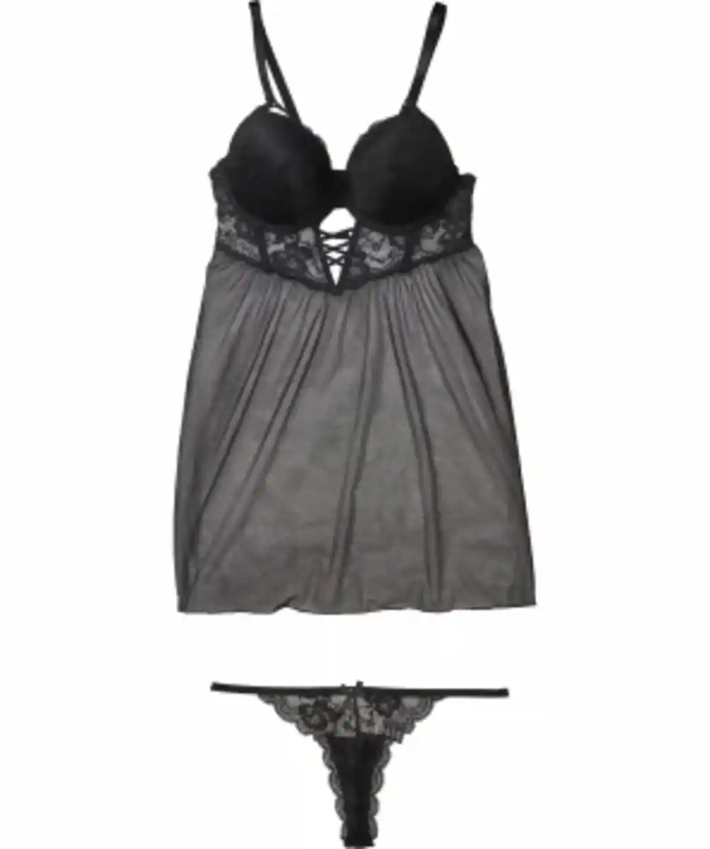 Bild 1 von Babydoll + String, schwarz