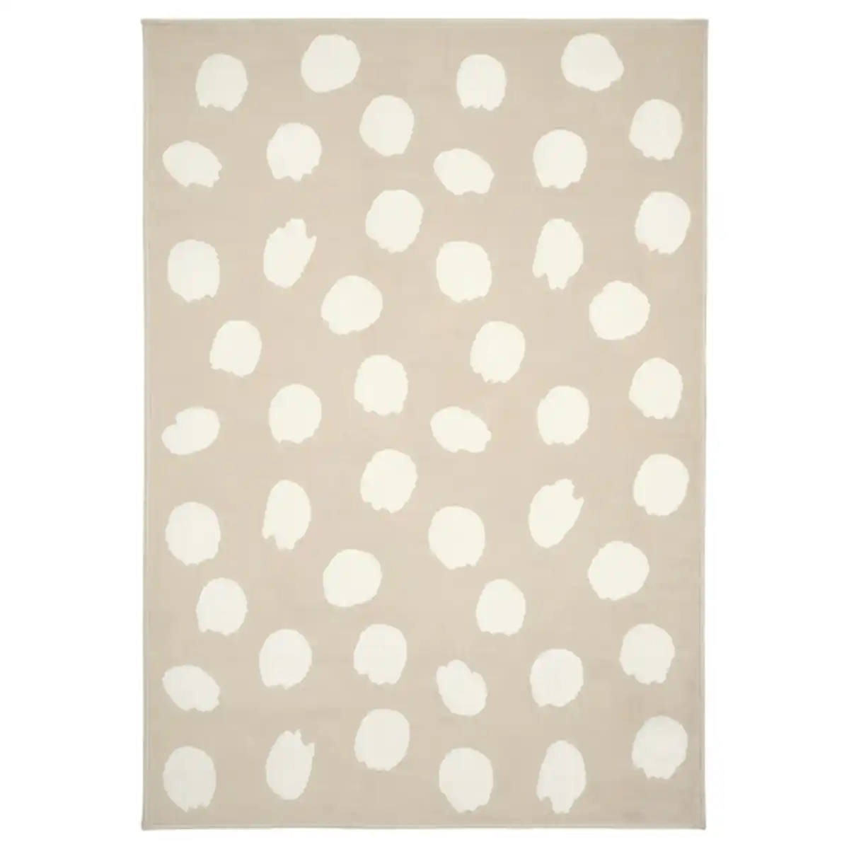 Bild 1 von BOGENSE Teppich Kurzflor, beige/weiß Punkte 133x195 cm