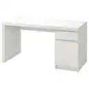 Bild 1 von MALM Schreibtisch, weiß 140x65 cm