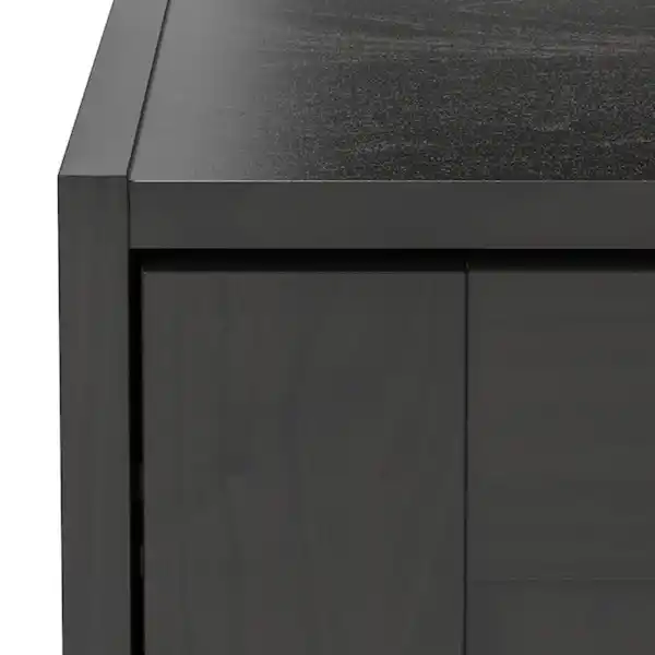Bild 4 von RAKKESTAD Kleiderschrank mit Schiebetüren, schwarzbraun 117x176 cm