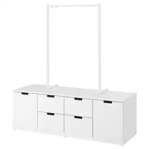 NORDLI Kommode mit 6 Schubladen, weiß 160x169 cm