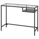 Bild 1 von VITTSJÖ Laptoptisch, schwarzbraun/Glas 100x36 cm