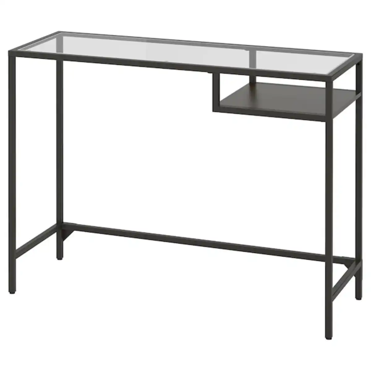 Bild 1 von VITTSJÖ Laptoptisch, schwarzbraun/Glas 100x36 cm