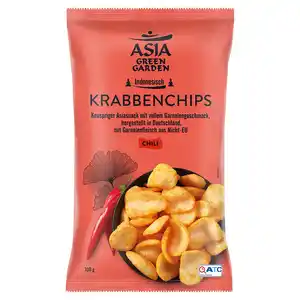 ASIA GREEN GARDEN Krabbenchips 100 g, Chili