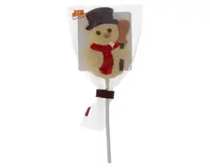 Lolly Schneemann Schokolade, 2fach