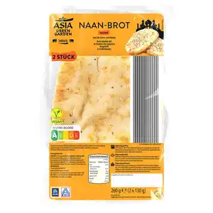 ASIA GREEN GARDEN Naan Brot 260 g, Natur