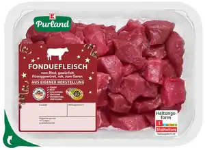 K-PURLAND Fonduefleisch vom Rind, 500-g-Packg.