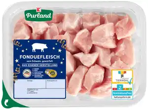 K-PURLAND Fonduefleisch vom Schwein, 500-g-Packg.