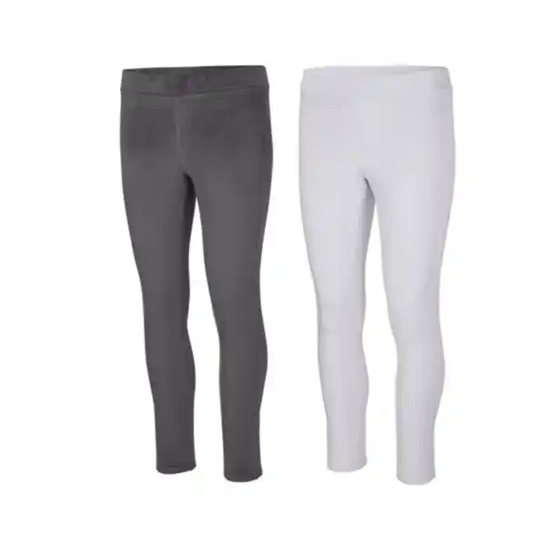 Bild 1 von Fleece Leggings, schwarz und grau, XS, 2er Set