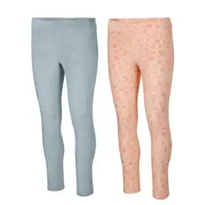 Fleece Leggings, blau und pink, L, 2er Set bunt