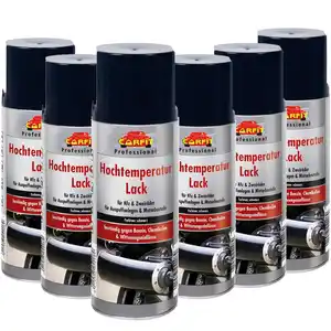 Hochtemperaturlack, Schwarz 6er Set