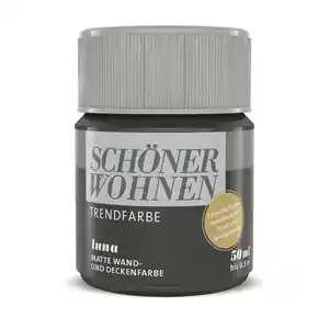 Schöner Wohnen Farbe Trendfarbe 'Luna' schwarzgrau matt 50 ml