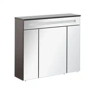 Fackelmann LED-Spiegelschrank 'Kara' anthrazit 79,5 x 70 x 22,5cm