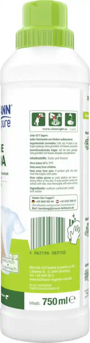 Bild 2 von Heitmann pure reine Soda flüssig, 750 ml
