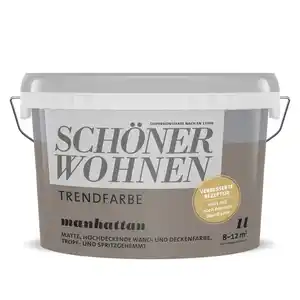 Schöner Wohnen Farbe Trendfarbe 'Manhattan' braun matt 1 l