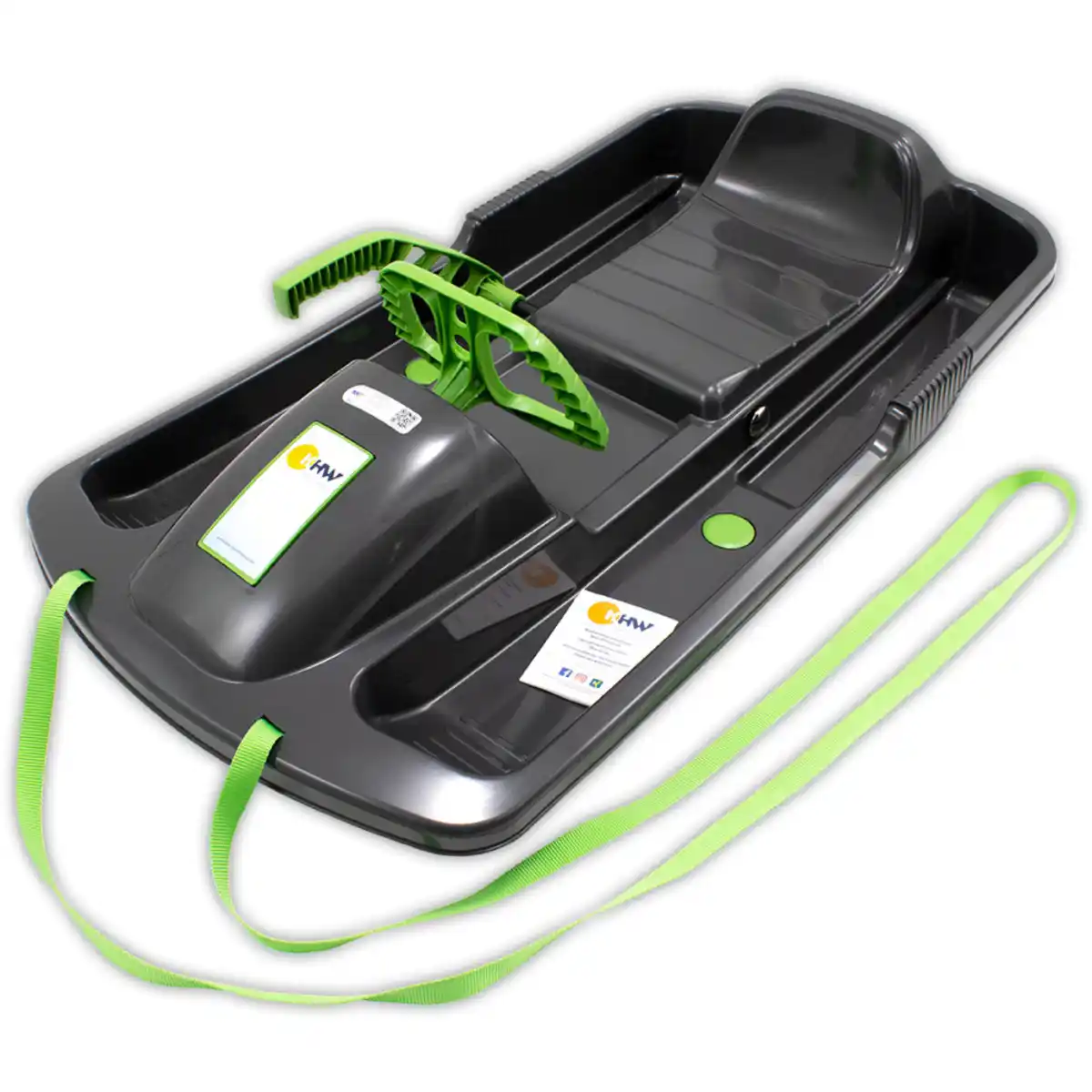 Bild 1 von Lenkschlitten Snow Fox aus HPE-Kunststoff anthrazit mit Lenkrad