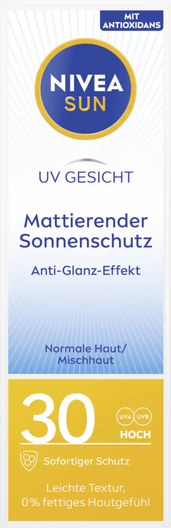 Bild 1 von NIVEA SUN Mattierender Gesichtsschutz LSF 30, 50 ml