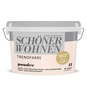 Schöner Wohnen Farbe Trendfarbe 'Poudre' zartrosa matt 1 l