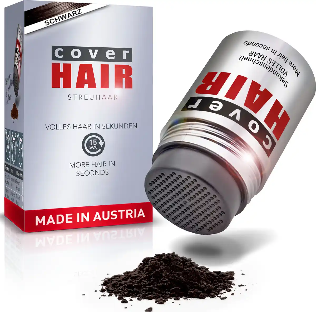 Bild 3 von COVER HAIR Haarverdichtung mit Schütthaar schwarz, 14 g