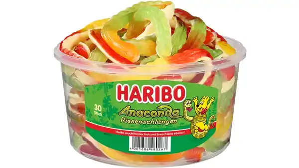 Bild 1 von Haribo Fruchtgummi Mit Schaumzucker Anaconda Riesenschlangen