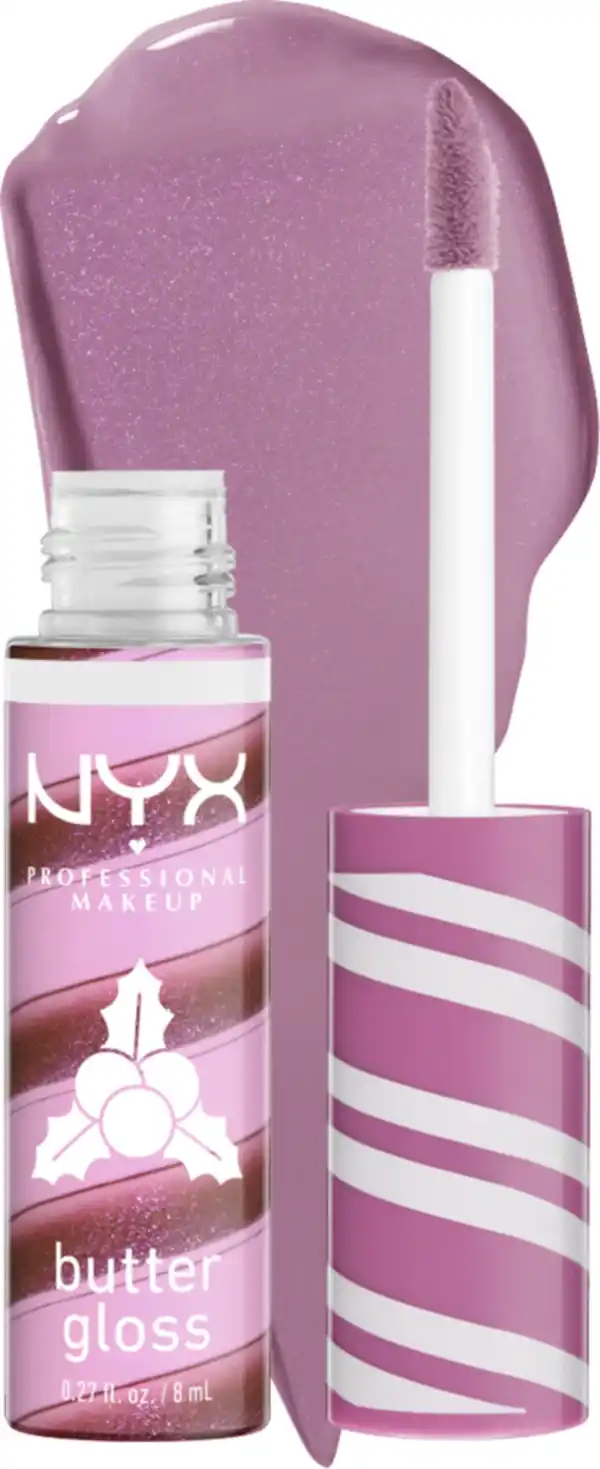 Bild 4 von NYX Professional MakeUp Butter Gloss Swirl Lipgloss Holly Berry Swirl, 8 ml