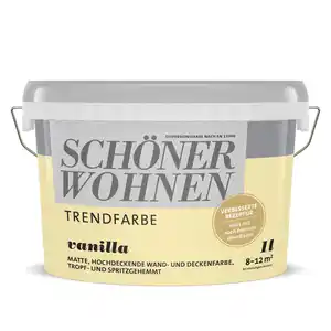 Schöner Wohnen Farbe Trendfarbe 'Vanilla' gelb matt 1 l