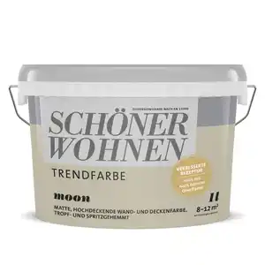 Schöner Wohnen Farbe Trendfarbe 'Moon' beigegrau matt 1 l