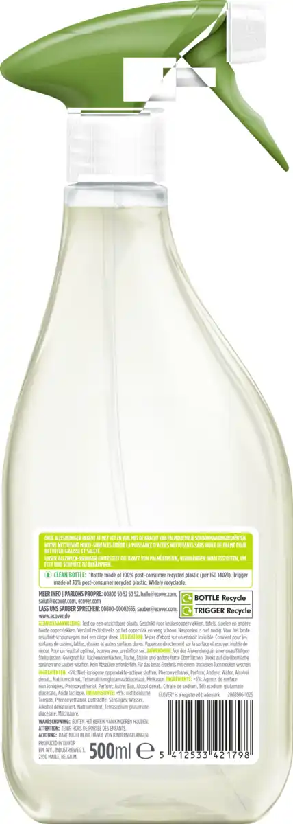 Bild 2 von Ecover Allzweckreiniger Lemongrass & Orange, 0,5 L