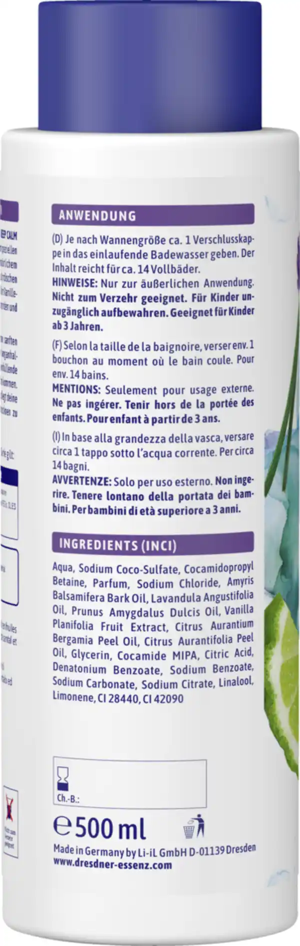 Bild 3 von Dresdner Essenz Aroma-Booster Schaumbad Keep Calm & Take a Bath, 500 ml