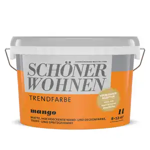 Schöner Wohnen Farbe Trendfarbe 'Mango' orange matt 1 l