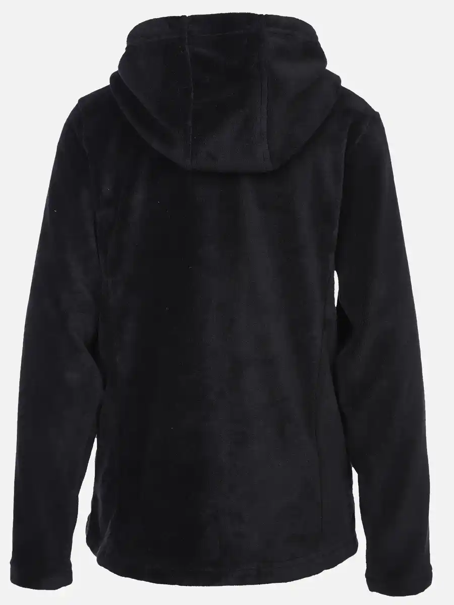 Bild 2 von Damen Flauschjacke mit Kapuze Schwarz