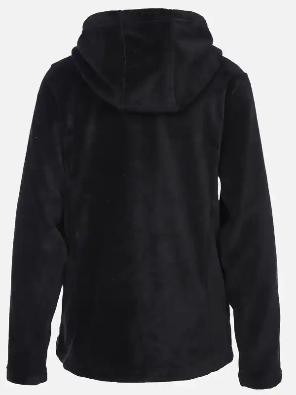 Bild 2 von Damen Flauschjacke mit Kapuze Schwarz