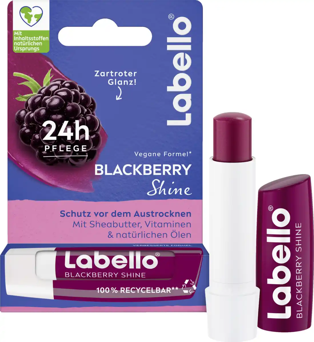 Bild 1 von Labello Lippenpflegestift Blackberry Shine, 4,8 g
