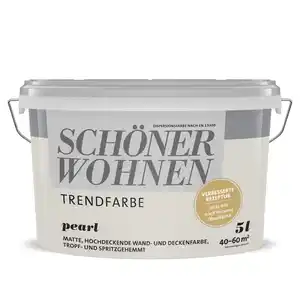 Schöner Wohnen Farbe Trendfarbe 'Pearl' perlweiß matt 5 l