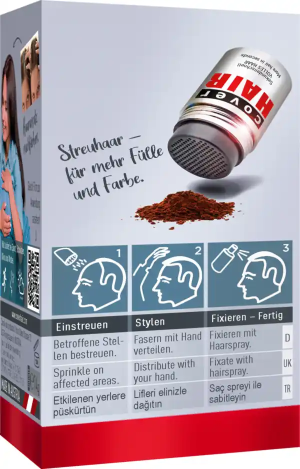 Bild 2 von COVER HAIR Haarverdichtung mit Schütthaar schwarz, 14 g