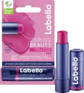 Labello Lippenpflegestift Caring Beauty Pink, 4,8 g