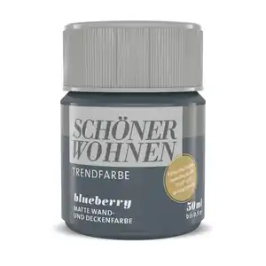 Schöner Wohnen Farbe Trendfarbe 'Blueberry' blau matt 50 ml