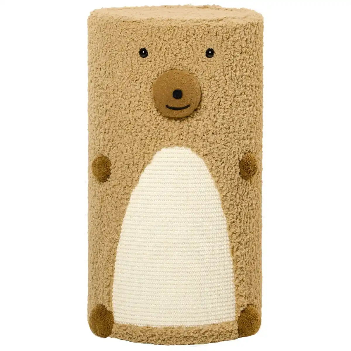 Bild 2 von Kratztonne Höhe 66 cm, Kratzturm mit 2 Höhlen, Katzentonne mit Kratzbrett