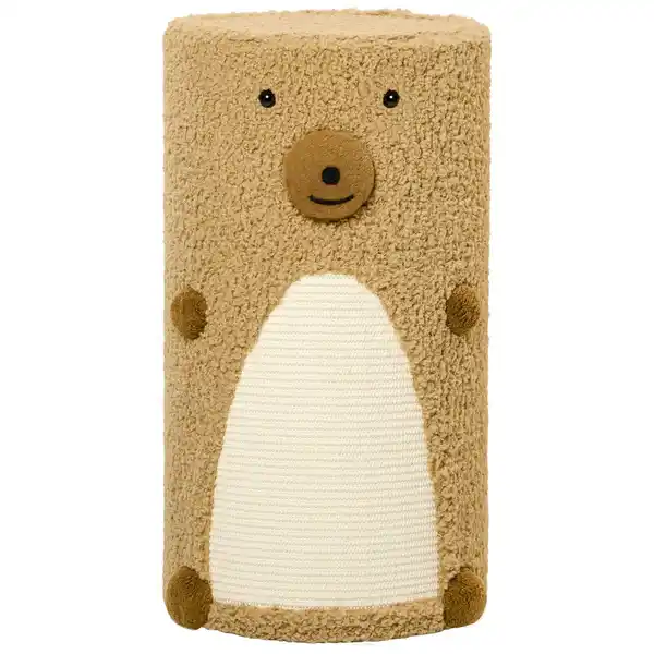 Bild 2 von Kratztonne Höhe 66 cm, Kratzturm mit 2 Höhlen, Katzentonne mit Kratzbrett