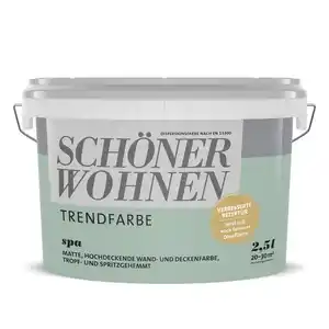 Schöner Wohnen Farbe Trendfarbe 'Spa' graugrün matt 2,5 l