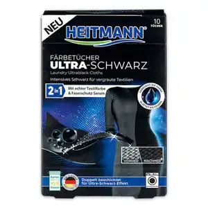 Heitmann Färbetücher Ultra-Schwarz / Wäsche-Weiß Tücher