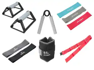 CRIVIT Stretch-Band / Knöchelgewichte 0,5 kg 2er-Set / Mini-Bänder 3er-Set / Loop-Band / Liegestützgriffe 2er-Set / Handtrainer