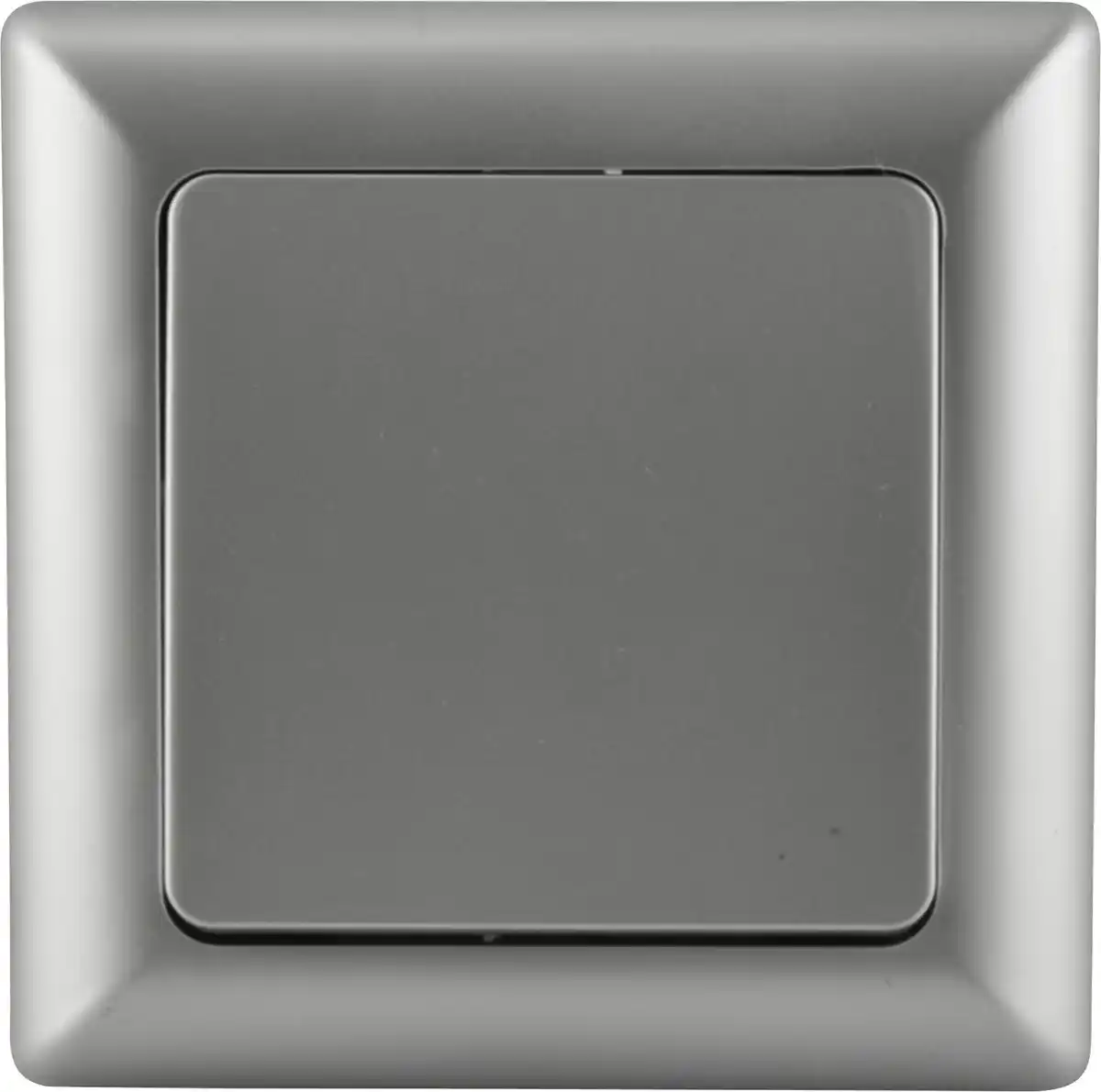 Bild 1 von Unitec Aus-Wechselschalter mit Rahmen silber, Serie Genua