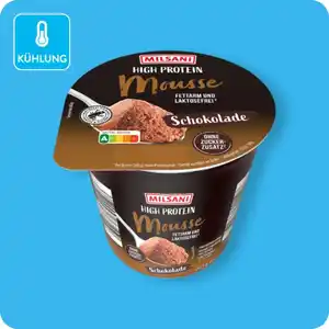 MILSANI High-Protein-Mousse, Schokolade oder Vanille