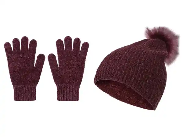 Bild 3 von esmara® Damen Handschuhe-Mützen-Set, weiche Chenille-Qualität