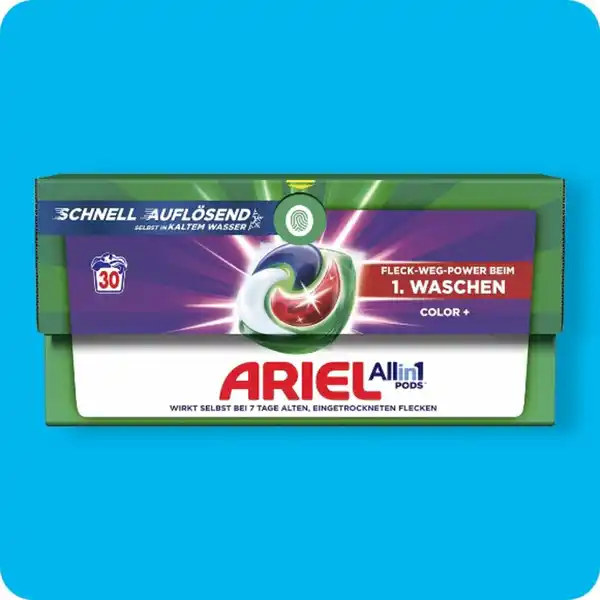 Bild 1 von ARIEL Waschmittel, All-in-1-Pods Color+ oder All-in-1-Pods Universal+