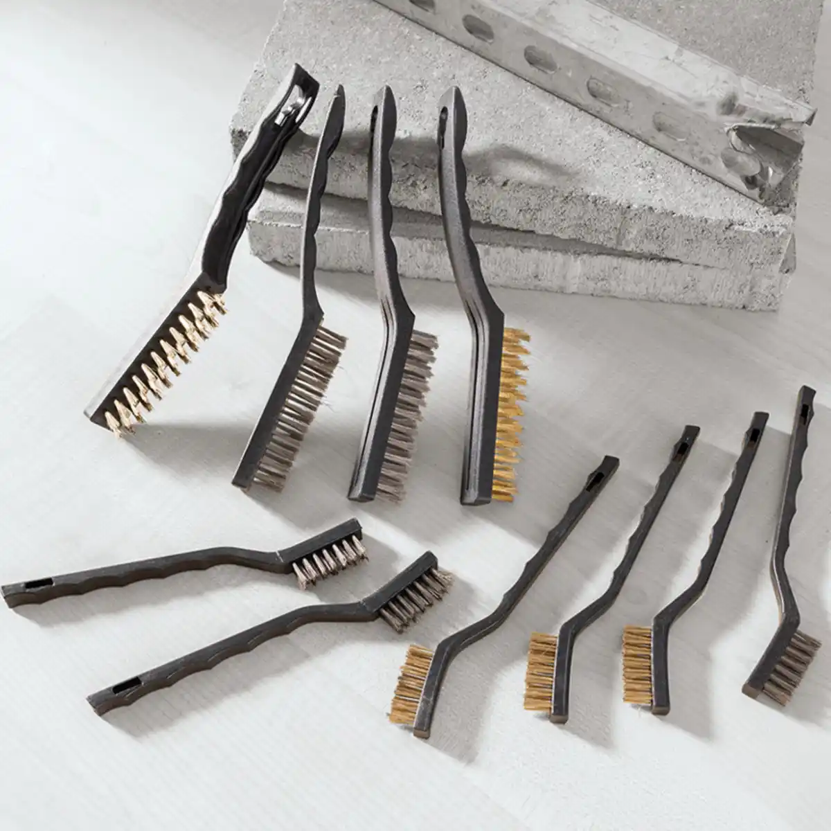 Bild 1 von Kraft Werkzeuge Drahtbürsten-Set 10-tlg.