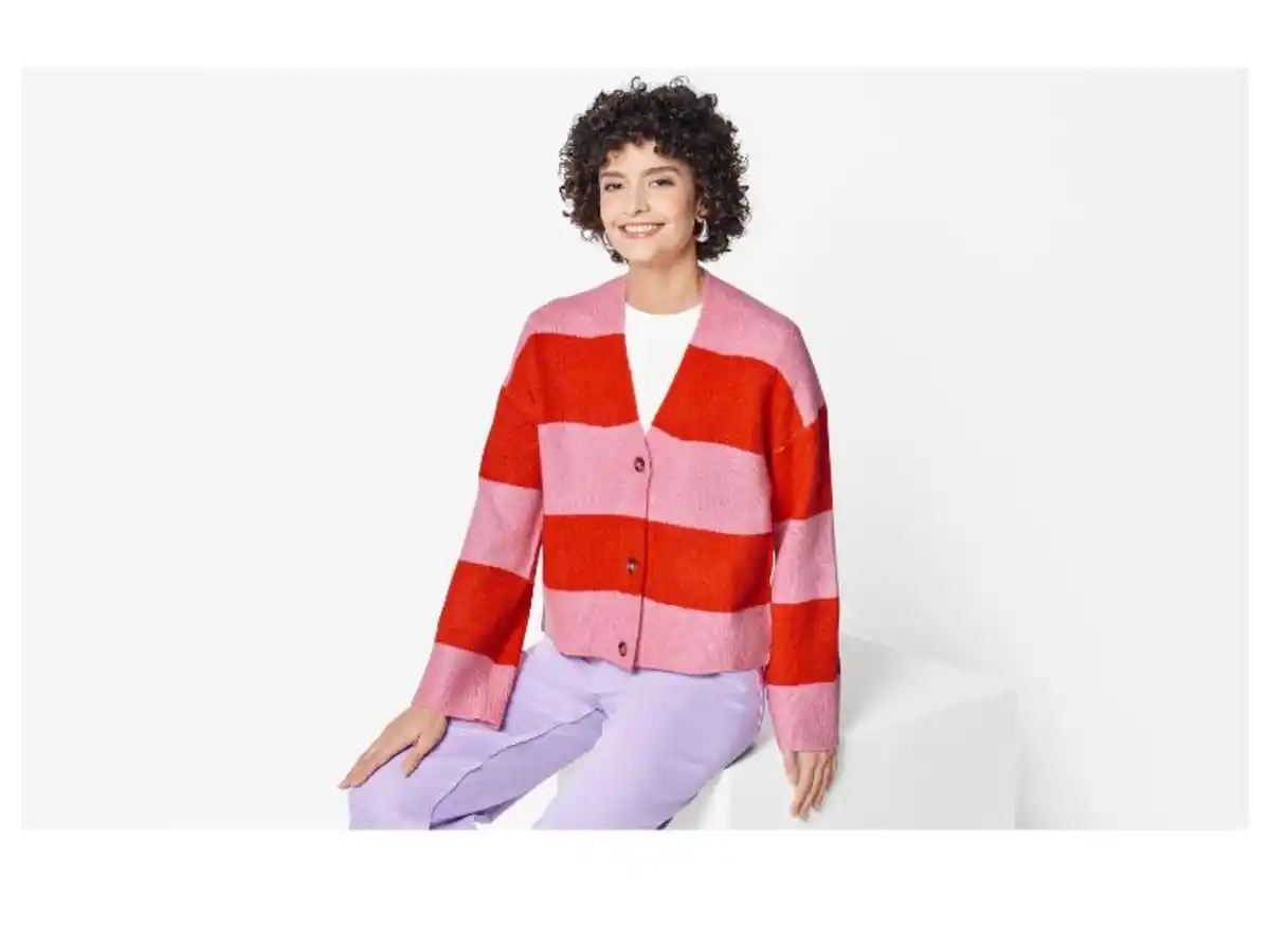 Bild 3 von esmara® Damen Strickcardigan, mit Bündchen an Ärmeln und Saum