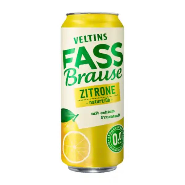 Bild 1 von VELTINS Fassbrause Zitrone naturtrüb 0,5L