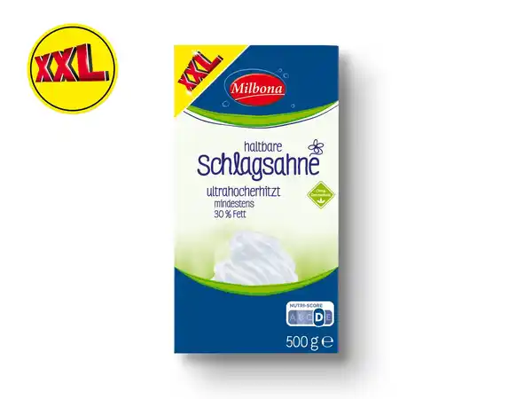 Bild 1 von Milbona Schlagsahne XXL,  500 g